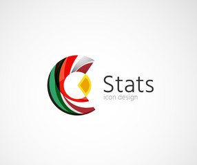 Statistics company logo design. Vector illustration. 