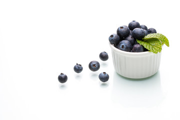 Blueberry with leaf, healthy, natural