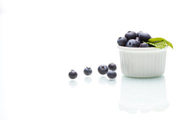 Blueberry with leaf, healthy, natural