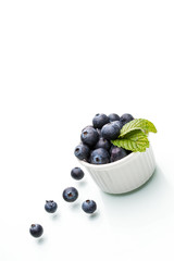 Blueberry with leaf, healthy, natural