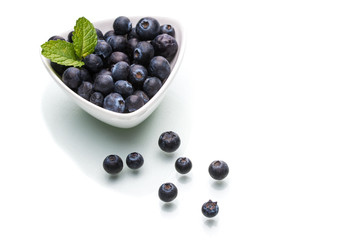 Blueberry with leaf, healthy, natural