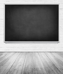 emty room with blackboard