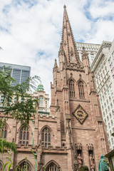 Fototapeta na wymiar New York City Trinity Church Wall Street Manhattan