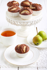 Pear and chocolate cake
