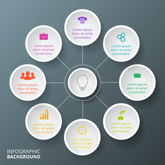 Vector circle infographic.