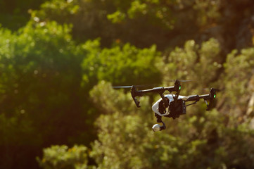 Flying with a drone for video and photo productions
