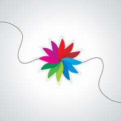 colorful abstract flower vector illustration 