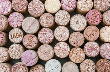 Close up of a cork wine background