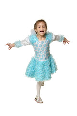 Happy little girl dancing