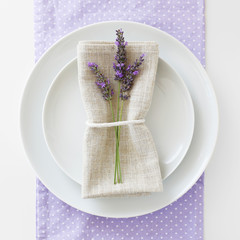 Place setting with Lavender