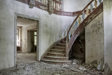 Abandoned and forgotten manor house