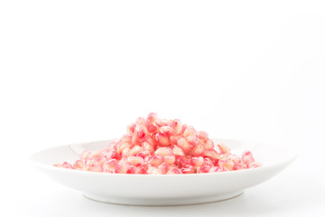 Fresh Pomegranate on white background