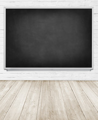 emty room with blackboard