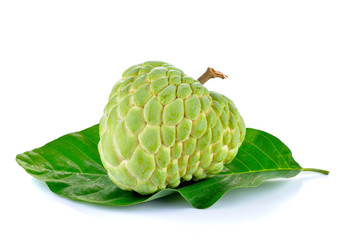 Sugar Apple fruit on white  background