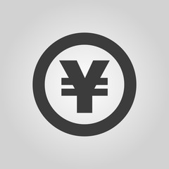 Obraz premium The yen icon. Cash and money, wealth, payment symbol. Flat