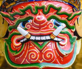 Naklejka premium thai art in royal temple