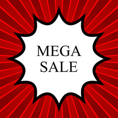 Comic book explosion with text mega sale