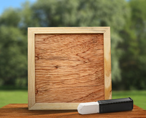 Blank new square wooden frame