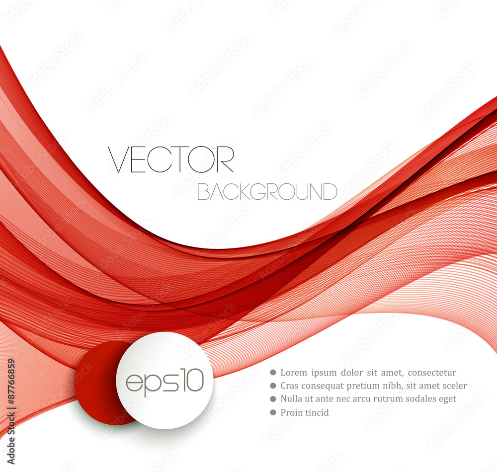 Aufkleber Smooth wave stream line abstract header layout. Vector