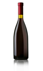 Wine bottle isolated on white