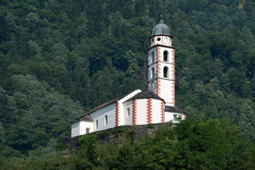 Church of Soazza in Mesolcina valley