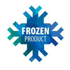 Snowflake vector logo for frozen products