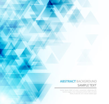 Abstract polygonal triangles poster. 