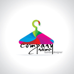 abstract colorful hanger company name vector 
