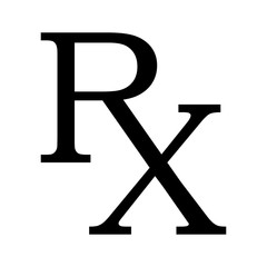 Medicine symbol Rx prescription - obrazy, fototapety, plakaty