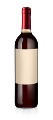 Wine bottle isolated on white