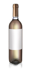 Wine bottle isolated on white