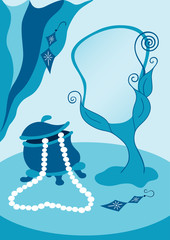 Still life with a mirror