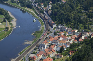 Königstein an der Elbe, Blick v.d. Festung