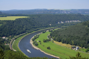 Elbebogen bei Königstein, Elbsandsteingebirge