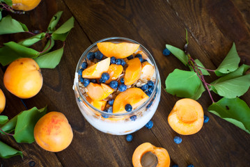 Homemade yogurt with berries