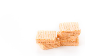 orange wafer on white background