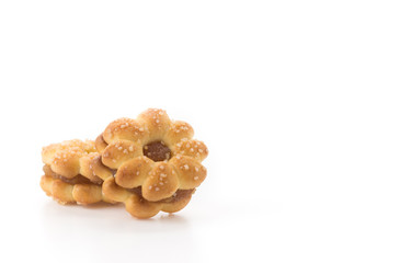 coconut biscuit with pineapple jam