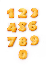 number by a b c biscuit
