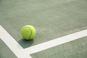 tennis ball on the court