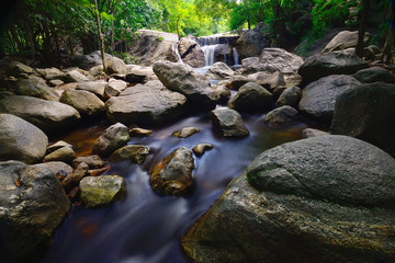 Waterfall in  Thailand, at Ratchaburi province Thailand.