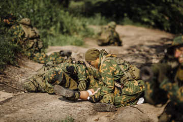 rangers team evacuate wounded comrade