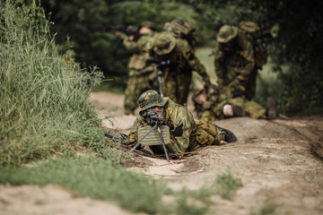 rangers team evacuate wounded comrade