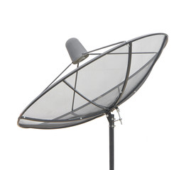 Satellite dish on white background