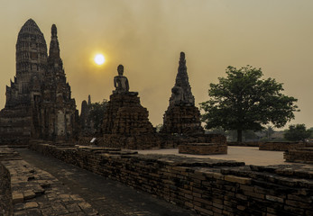 temple in Ayutthaya historical park Thailand