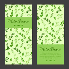 Vector vertical banners, cards, brochures set