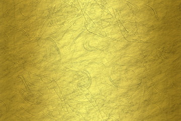 Goldfarbenes zerkratztes Metall