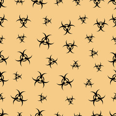 seamless pattern with Bio hazard