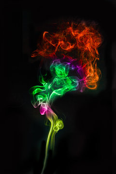 Colorful Abstract Wave and smoke background.