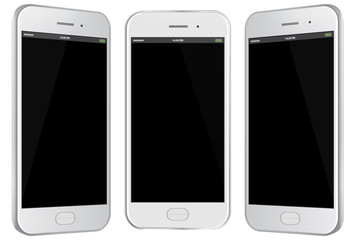 Mobile Phone Vector Illustration - Different views.