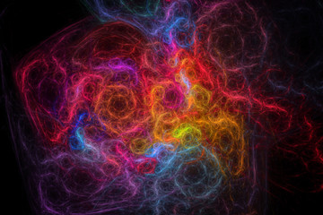 Large structure made of smaller structures that looks like clouds